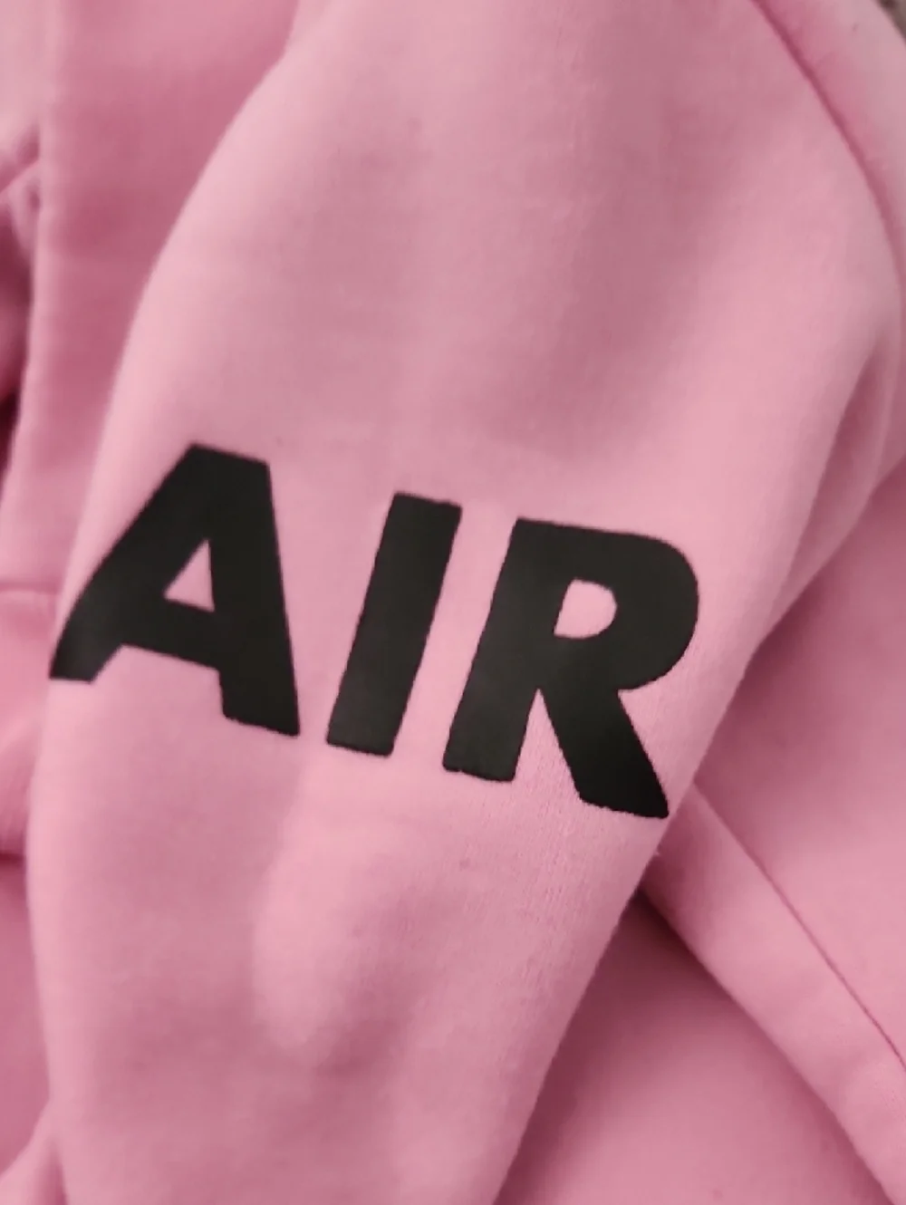 Nike Pink Kids Full-Zip Hoodie with Black Trim